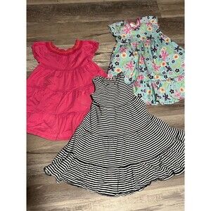Hanna Anderson size 110 or 5-6 Girls Little Girls Dress Bundle 3 Dresses good co